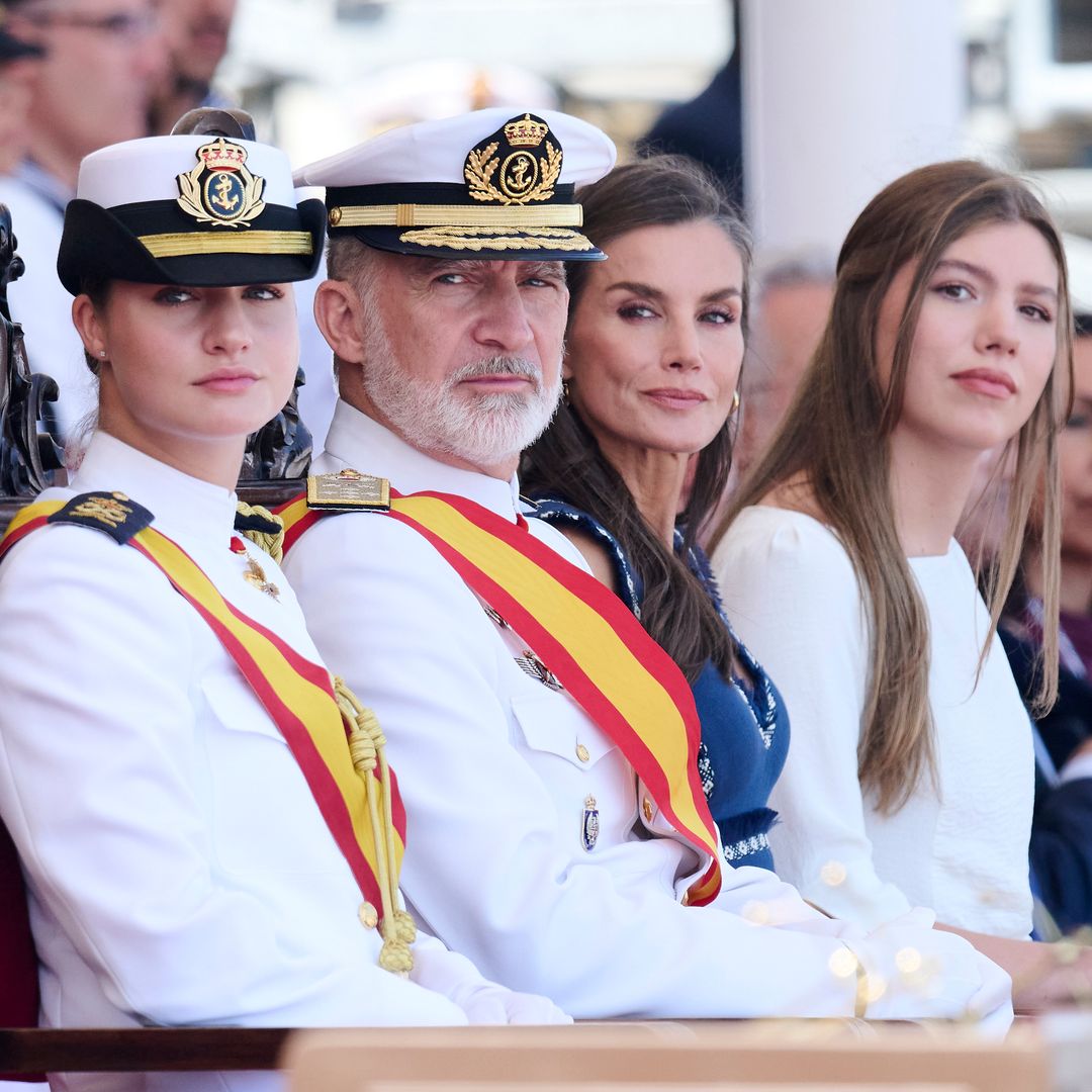 Princess Leonor of Spain pictured with whole family for the first time in months as she completes naval training
