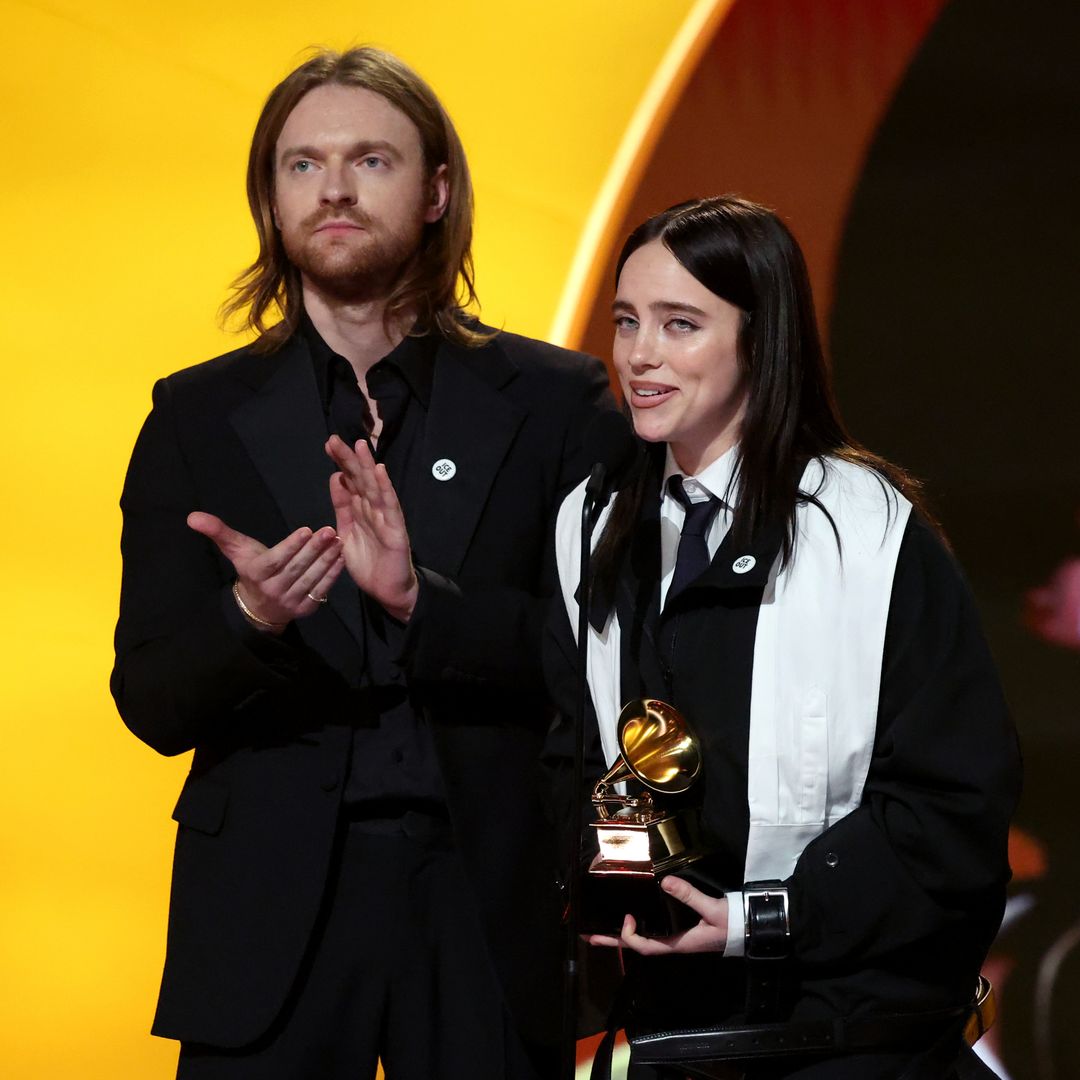 Finneas and Billie Eilish accept the Song of the Year award for "WILDFLOWER" onstage during the 68th GRAMMY Awards 
