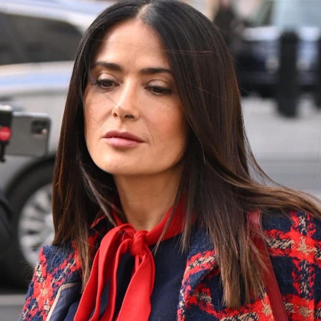 Salma Hayek goes preppy in London: Check out her Gucci look