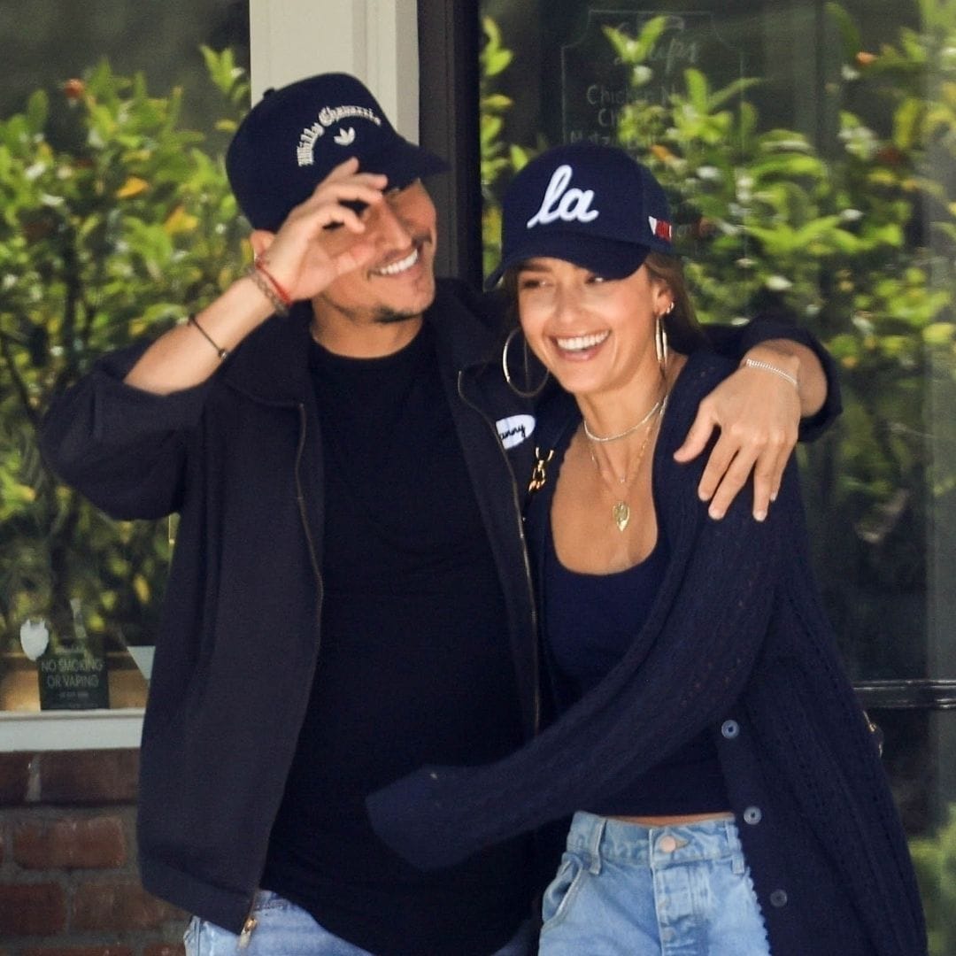 Jessica Alba and Danny Ramirez share a kiss and matching outfits in new outing