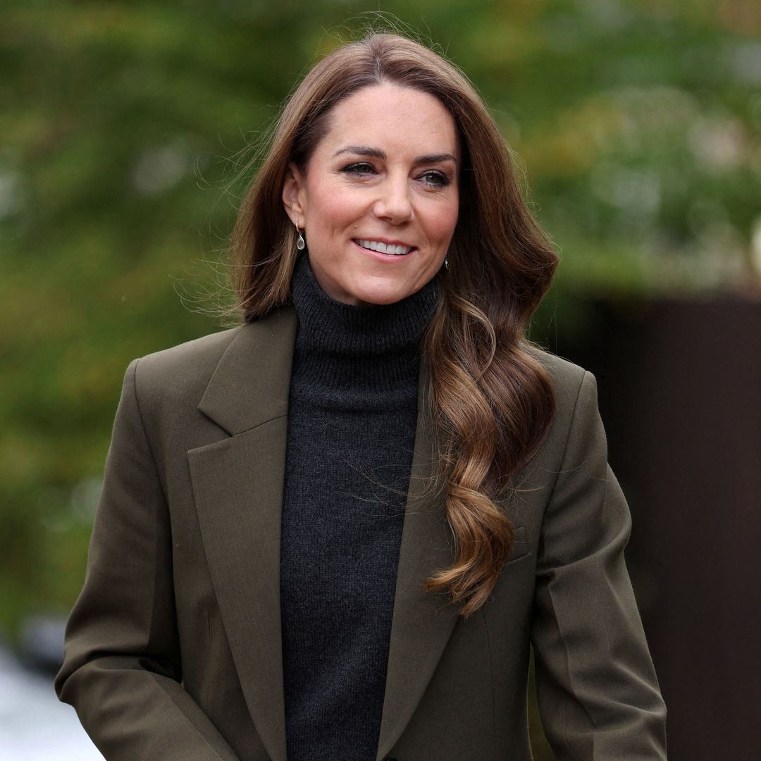 Kate, Princess of Wales, arrives to visit The Treehouse children's hospice, operated in Ipswich, eastern England