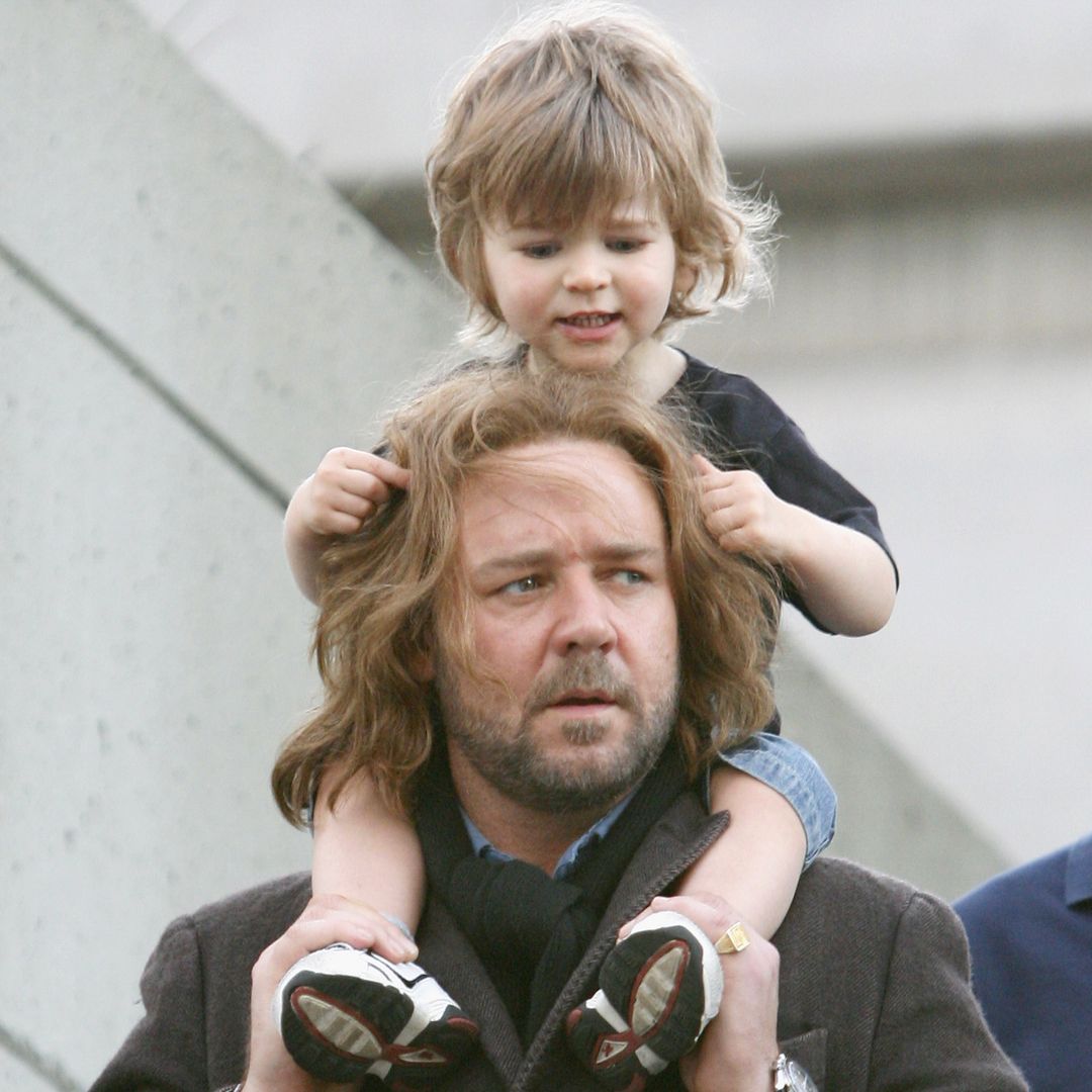 Russell Crowe celebrates his muscly son's 20th birthday with a flex; The resemblance is uncanny