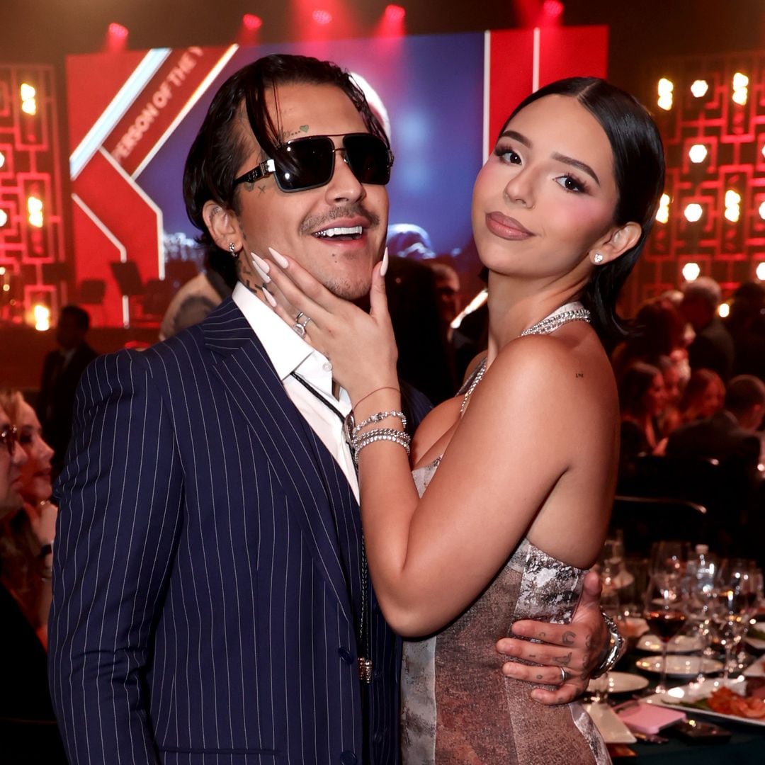 Ángela Aguilar and Christian Nodal ring in a romantic New Year ahead of their religious wedding