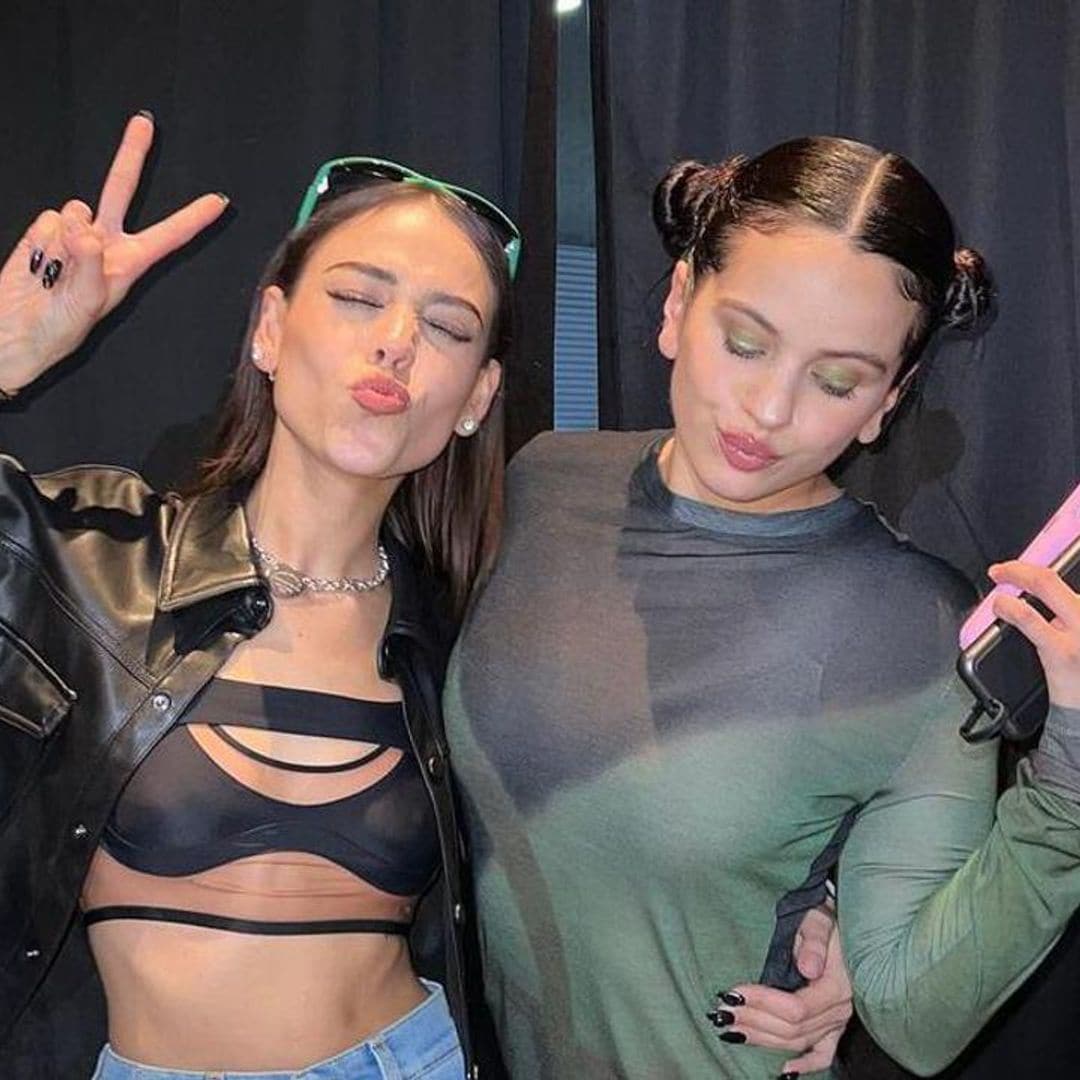 Danna Paola and Rosalía have fans begging for a collaboration after meeting up in Mexico