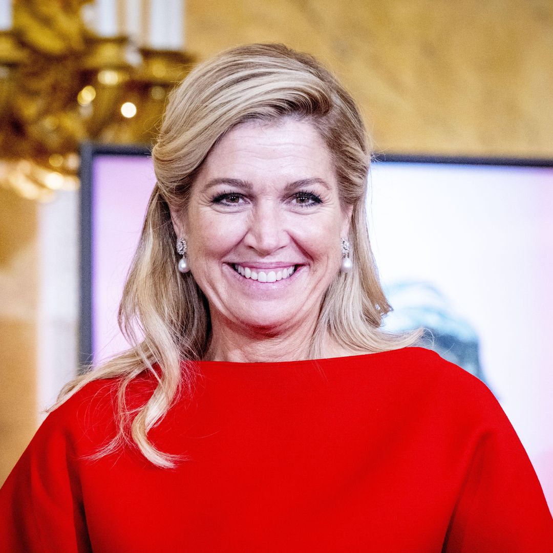 Queen Máxima makes a bold statement in head-to-toe red for a special outing with Princess Beatrix