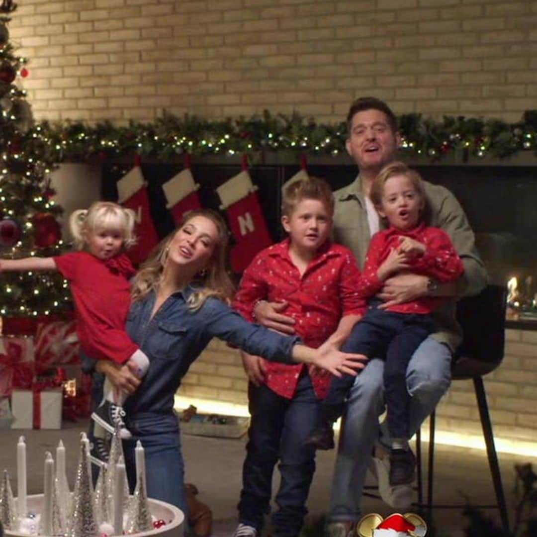 Michael Bublé's kids steal the show during his holiday performance