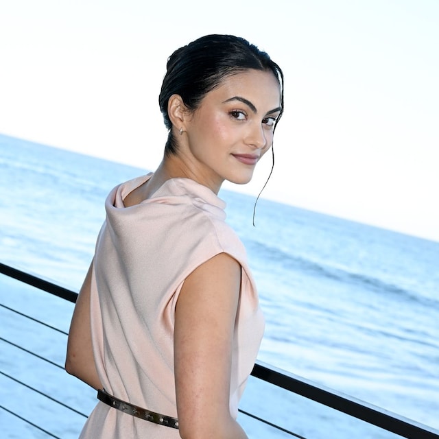 Camila Mendes at the Giorgio Armani Mare 2024 Collection Pop Up at Little Beach House Malibu on July 16, 2024 in Malibu, California.  (Photo by Gilbert Flores/WWD via Getty Images)