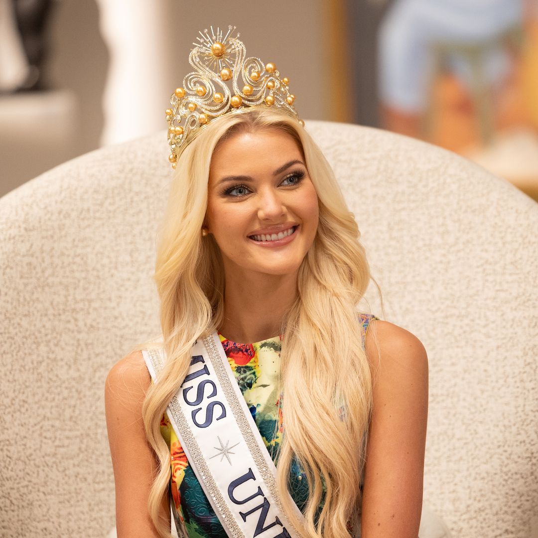 Miss Universe 2024 Victoria Kjaer Theilvig poses at Gary Nader Art Centre on November 21, 2024 in Miami, Florida.