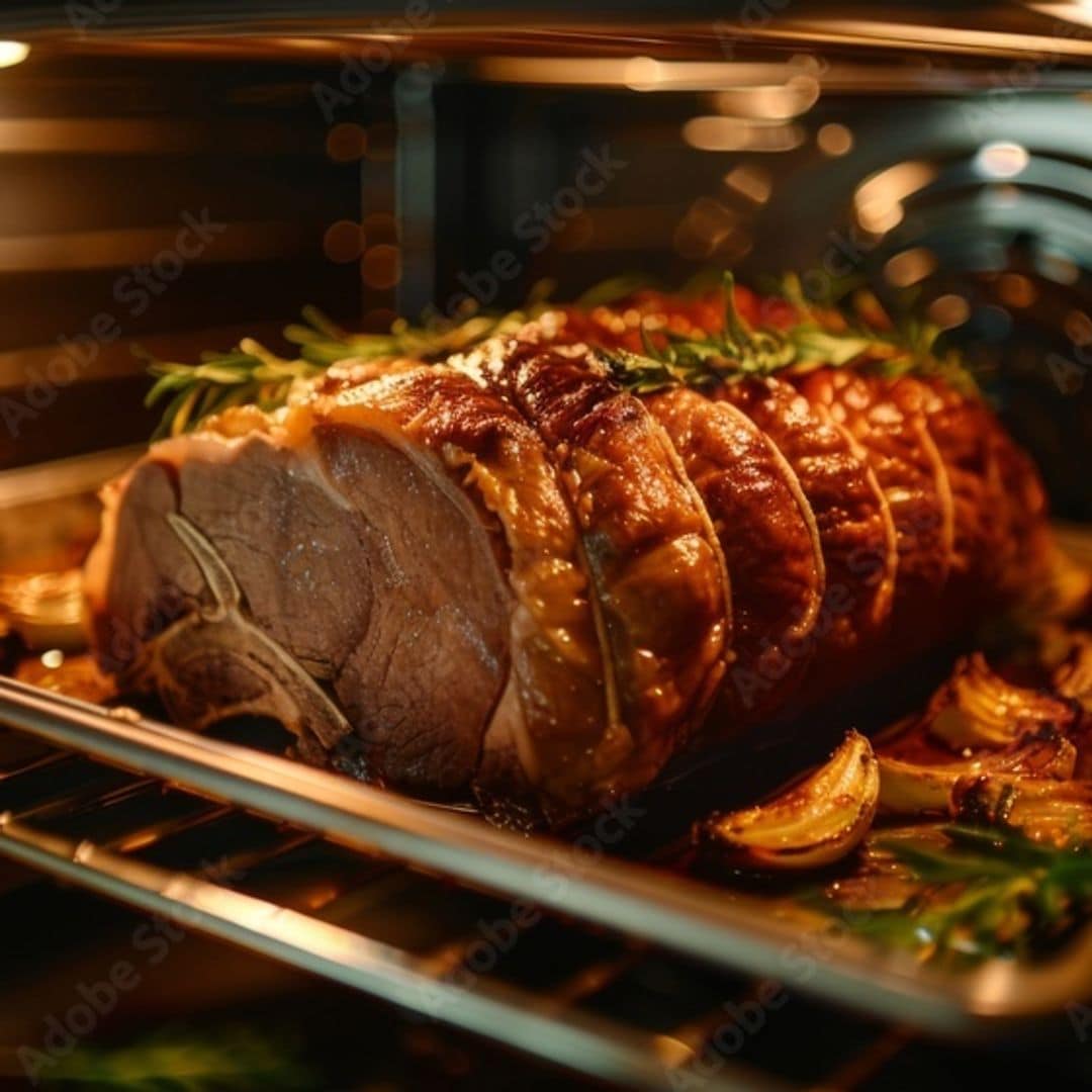 1. Oven-roasted beef loin with cranberry sauce