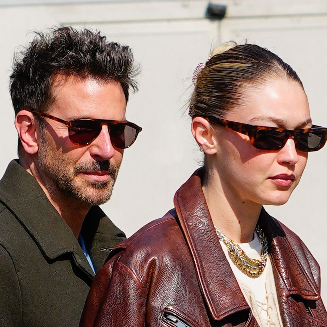 Gigi Hadid wears daringly low-rise sweatpants with Bradley Cooper