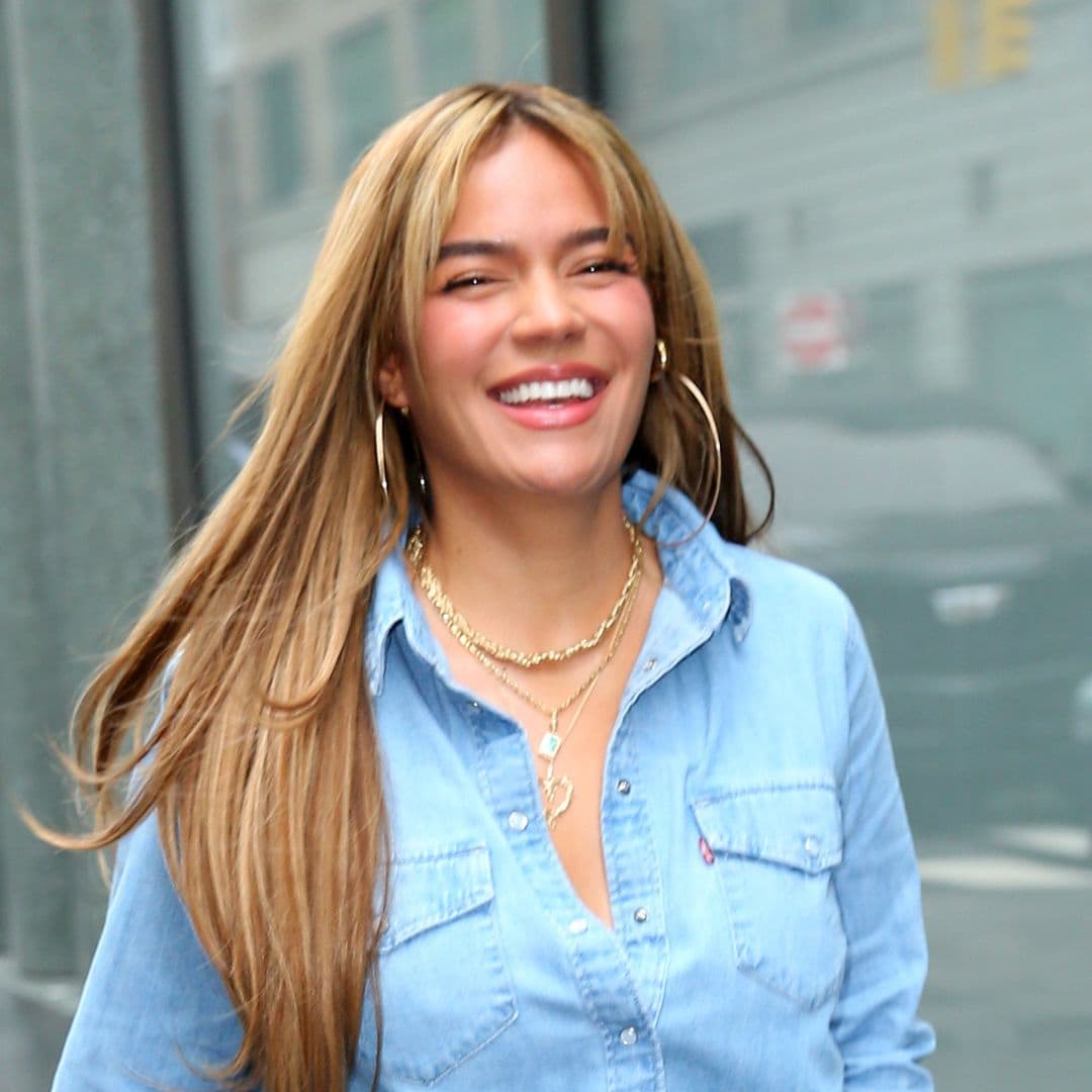 Karol G wears Canadian tuxedo and gold jewelry: Her latest looks in New York City