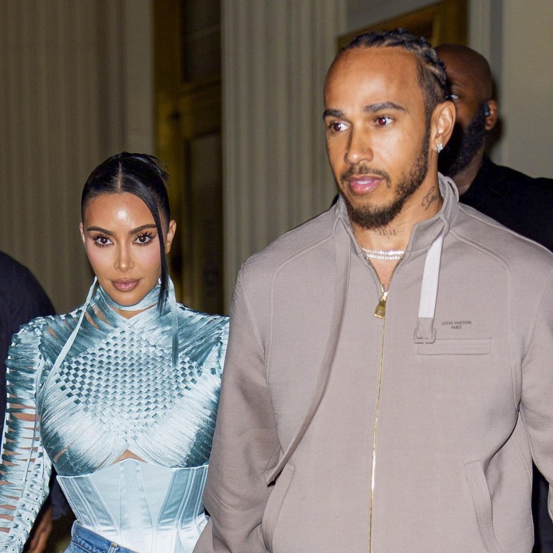 Lewis Hamilton gives Kim Kardashian rare shoutout after refusing to discuss romance