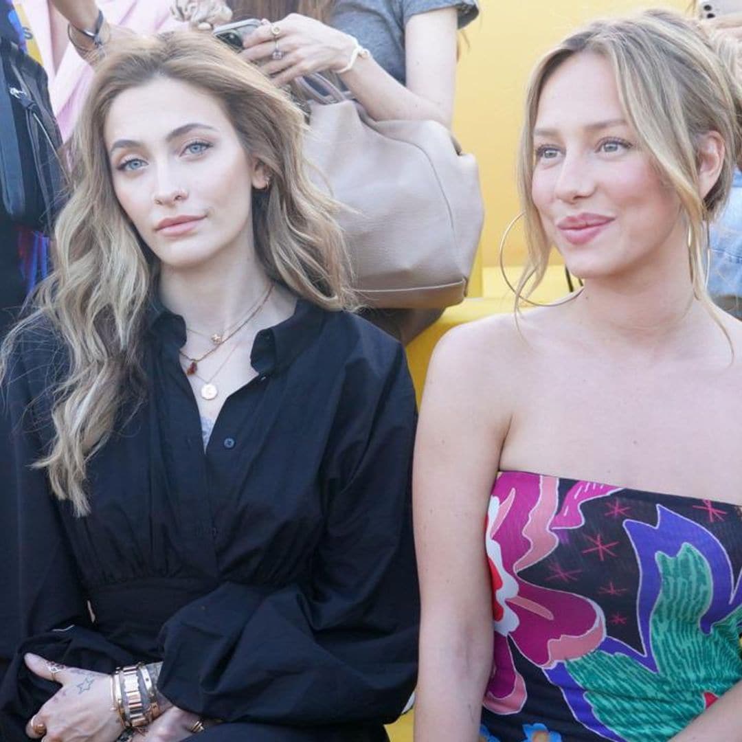 Paris Jackson and Ester Expósito pose together at Desigual fashion show in Barcelona