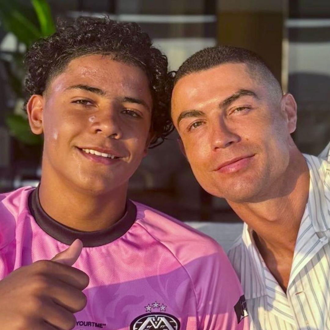 Cristiano Ronaldo celebrates his son Cristiano Jr. as Portugal begins its World Cup journey
