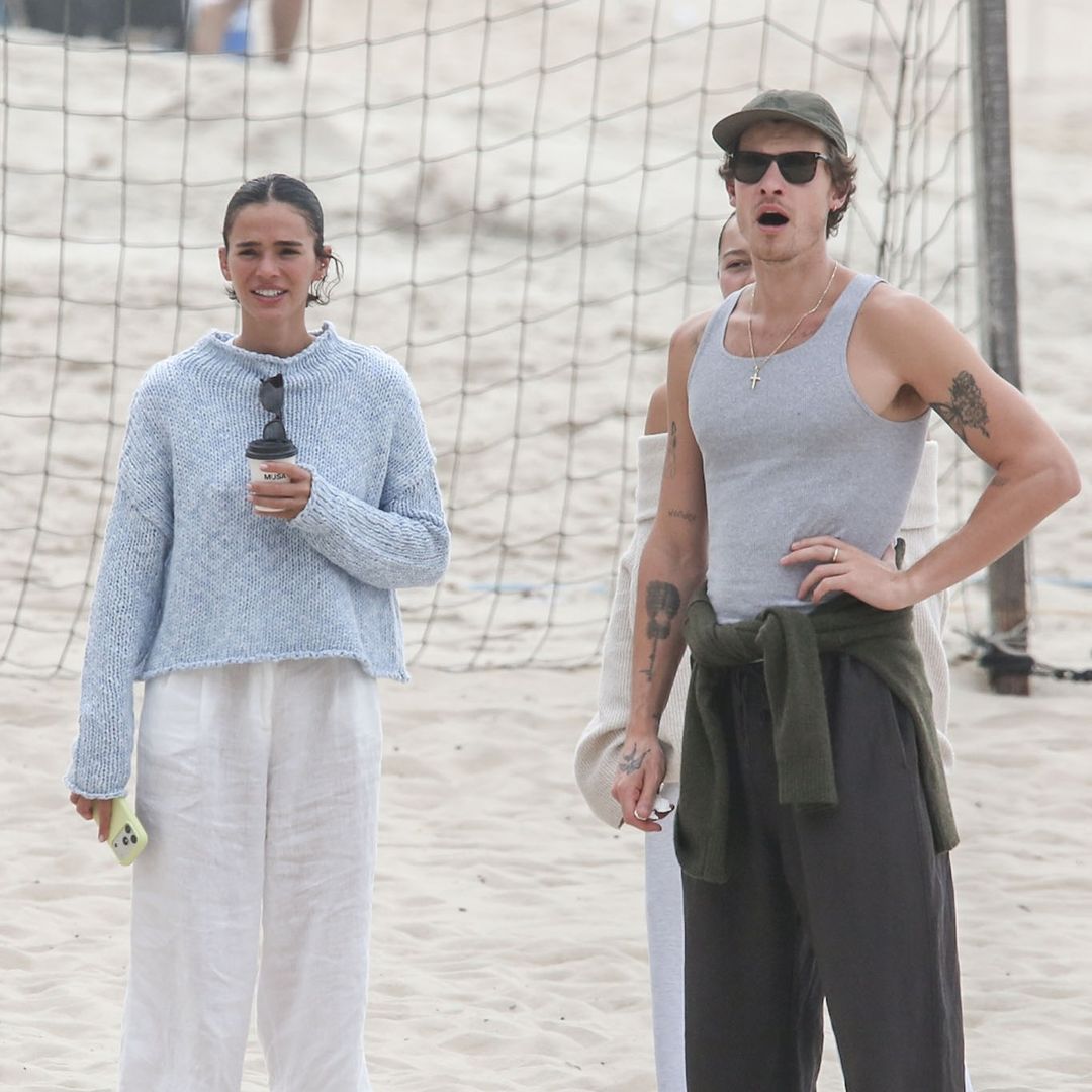 Shawn Mendes and Bruna Marquezine look smitten during beach outing in Rio de Janeiro