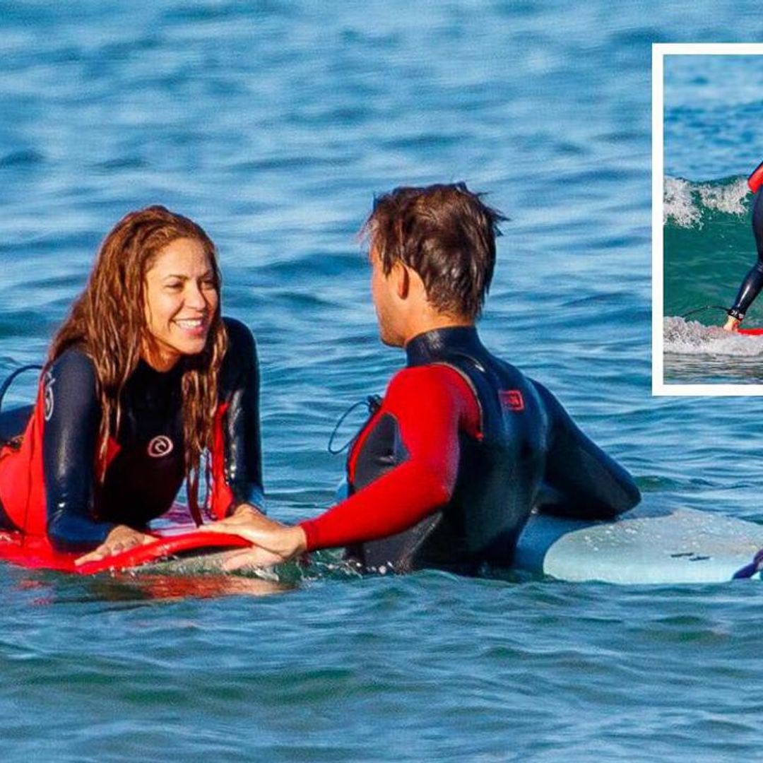 Shakira looks unbothered surfing on vacation following split from Gerard Pique