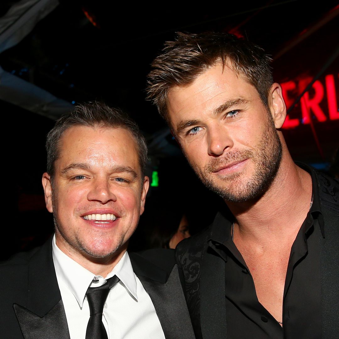 Chris Hemsworth and Matt Damon prove their BFF status during group dinner with Luciana Barroso