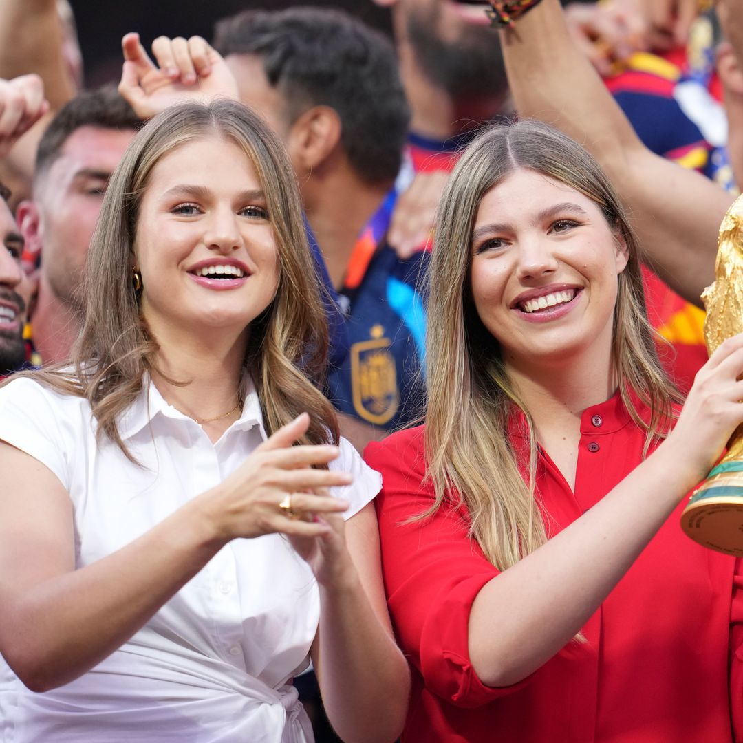 Princess Leonor and Infanta Sofía's simple mascara trick made their eyes look instantly bigger at the World Cup final