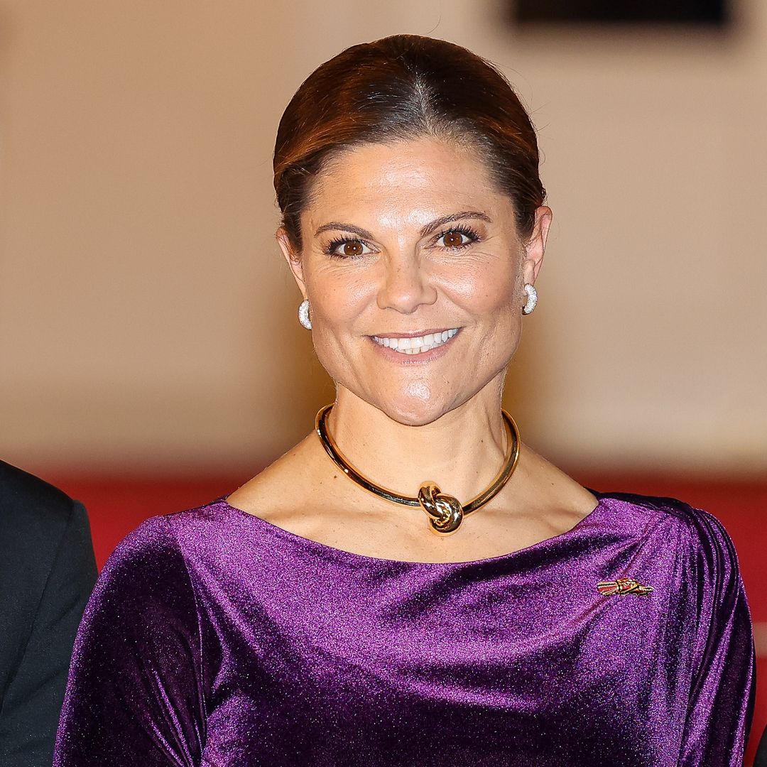 Crown Princess Victoria rewears chic pink dress with a bold metallic twist and statement jewelry