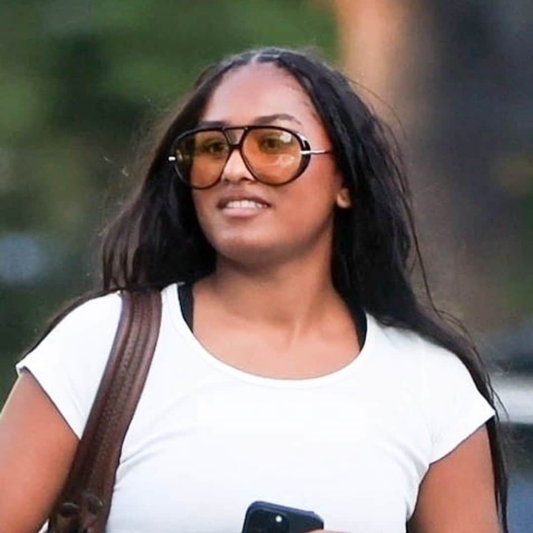 Sasha Obama shows off her toned figure in stylish post-workout outfit