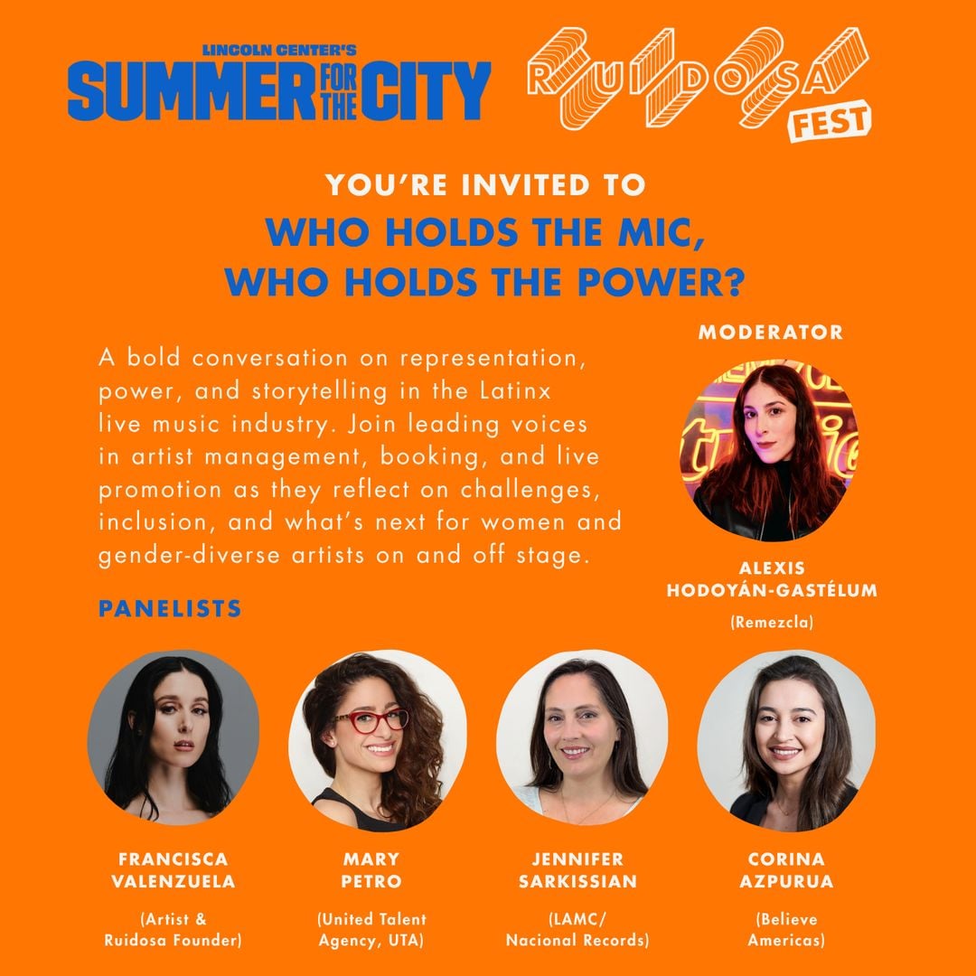 Ruidosa includes the thought-provoking panel “Who Holds the Mic, Who Holds the Power?”