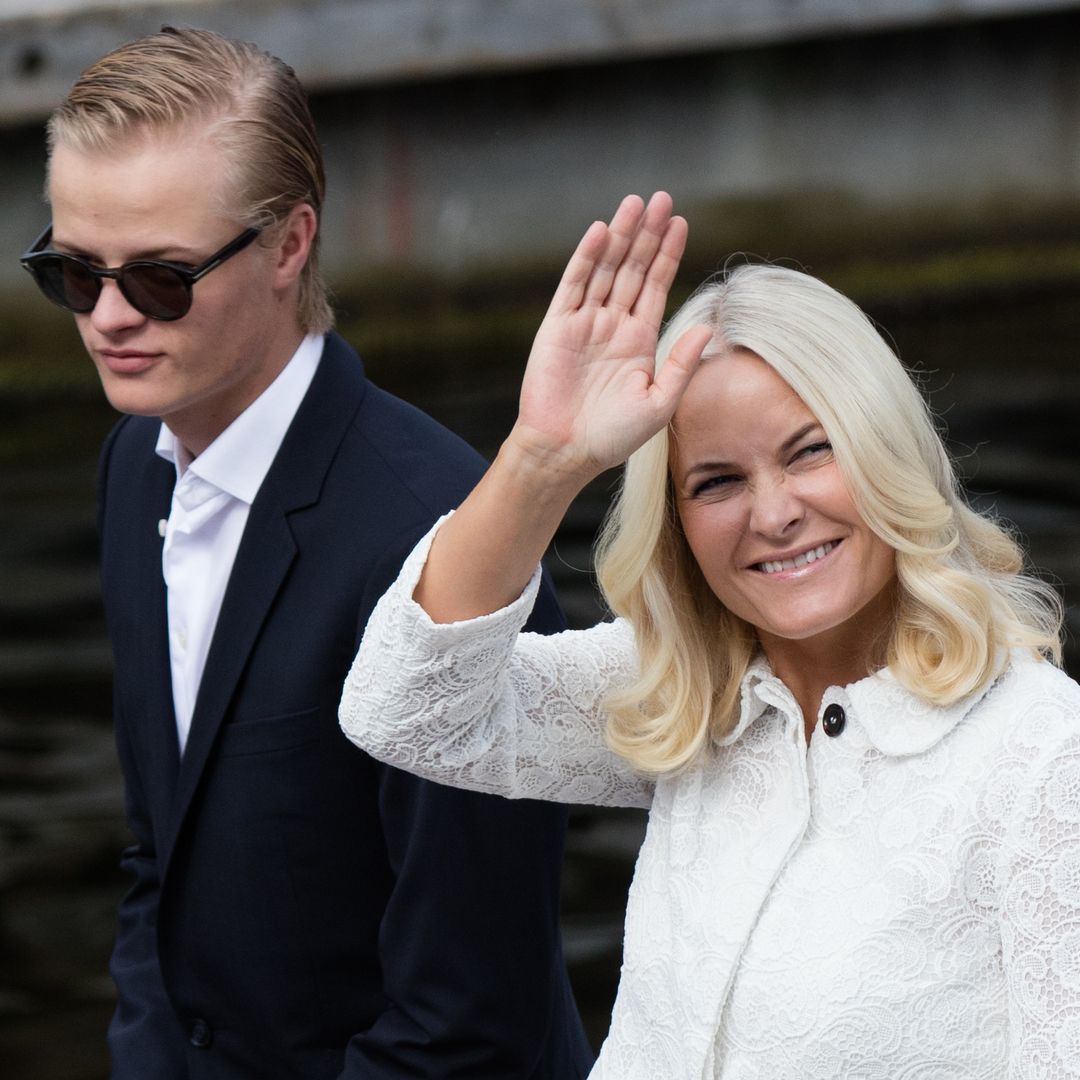 Marius Borg comes home the same day Mette-Marit of Norway is discharged from the hospital