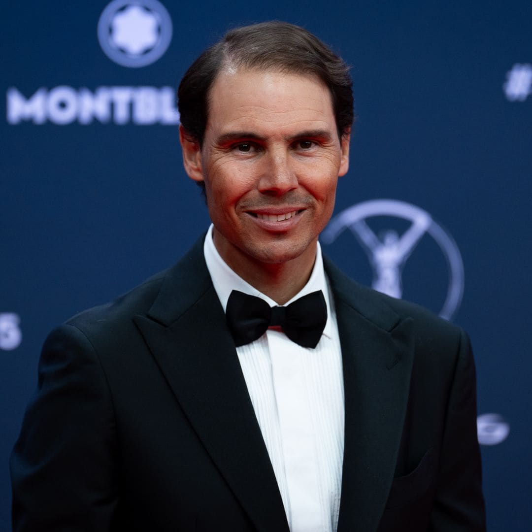 Rafa Nadal is all smiles in a kimono during a family getaway to Japan