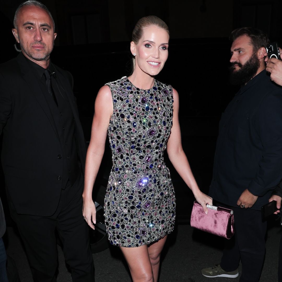 Lady Kitty Spencer sparkles in mini dress at Dolce & Gabbana afterparty