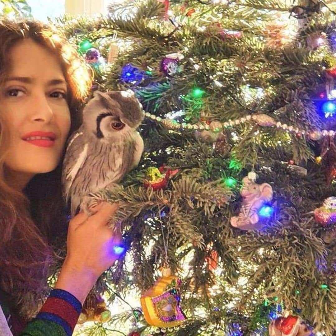 Salma Hayek’s holiday home and more celebrity Christmas decorations