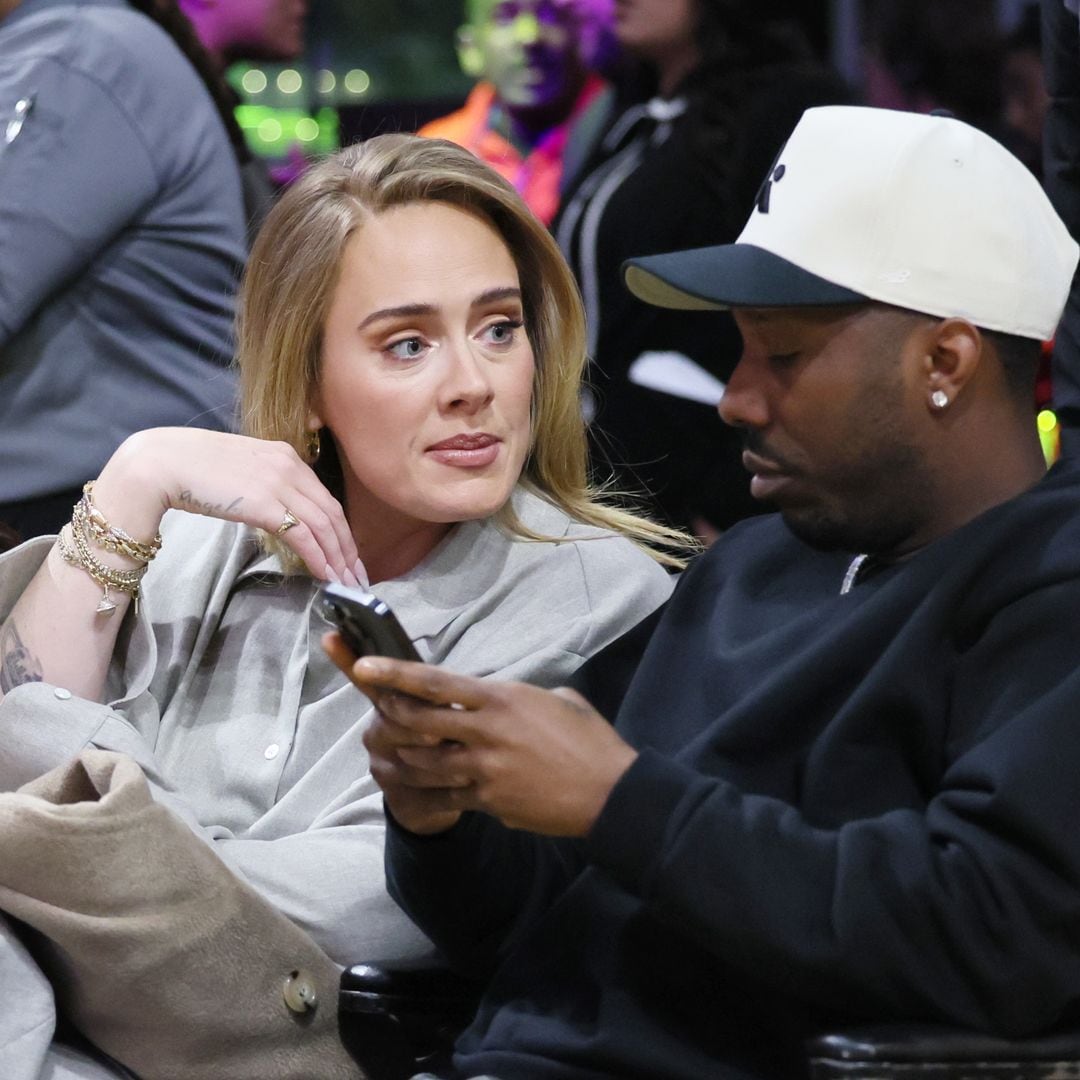 Adele makes rare public appearance with fiancé Rich Paul for NBA playoffs