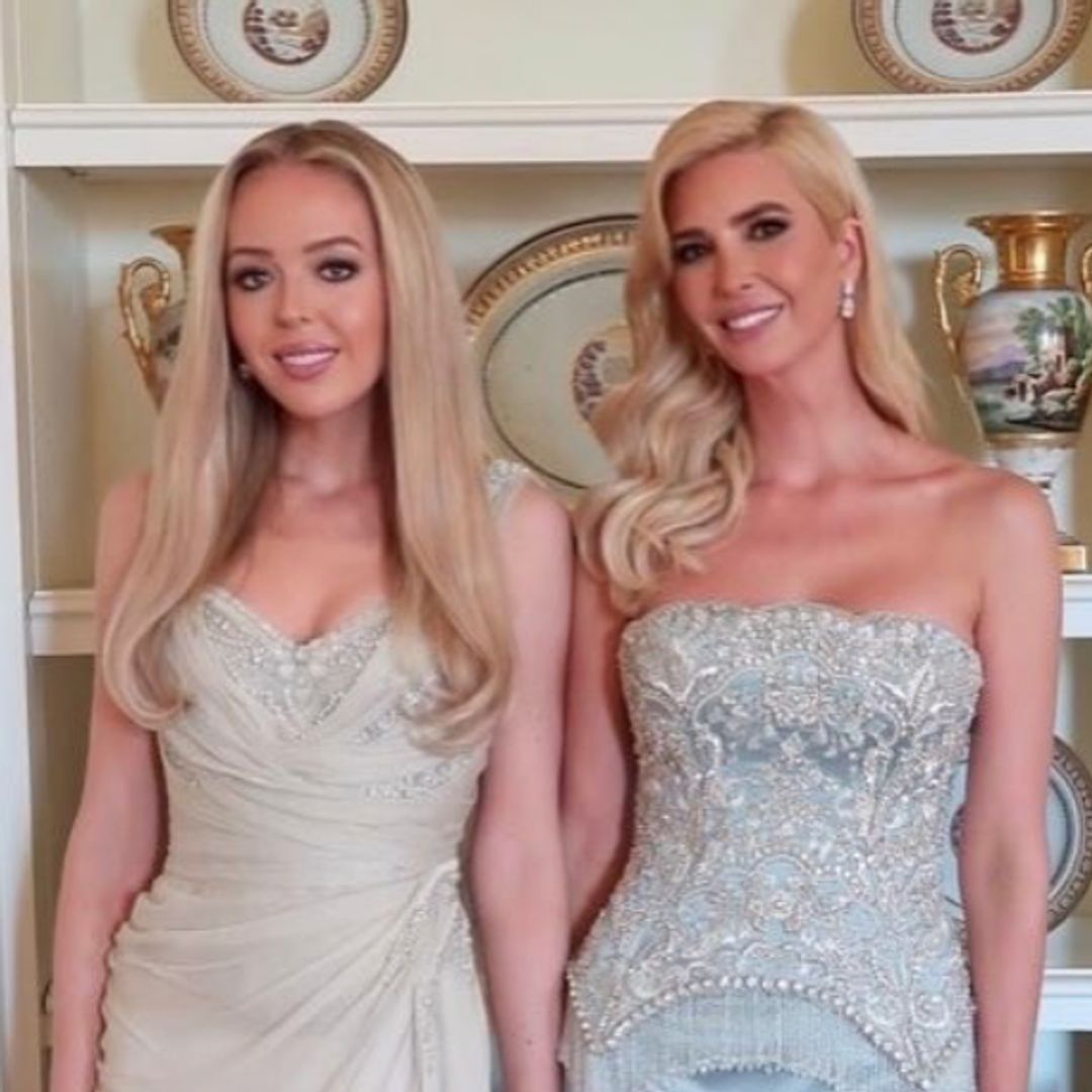 Ivanka and Tiffany Trump look closer than ever as they hold hands in glamorous White House photos