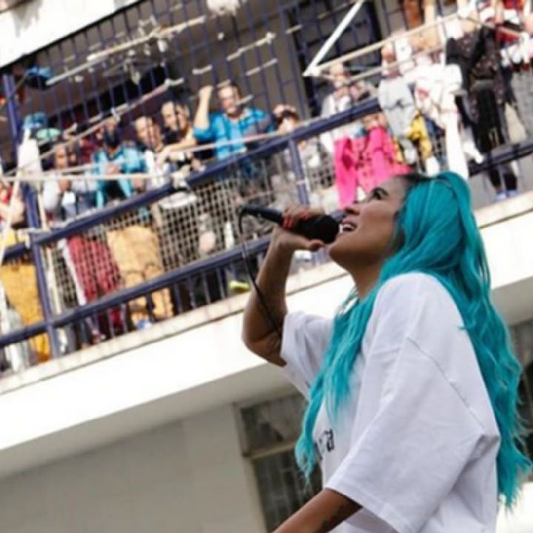 Karol G gives an emotional performance at a women’s prison in Colombia