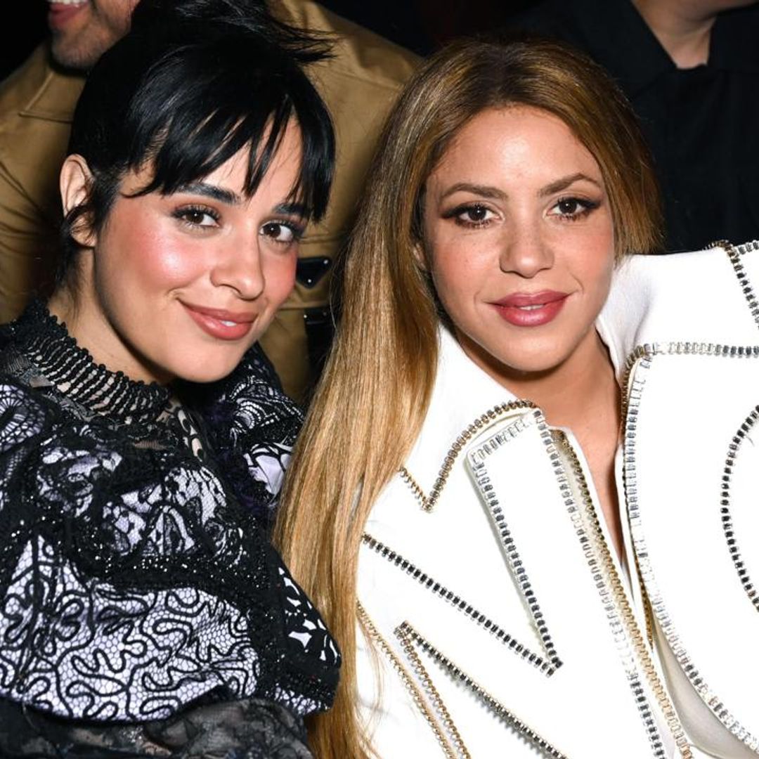 Shakira and Camila Cabello share sweet moment at Paris Fashion Week show