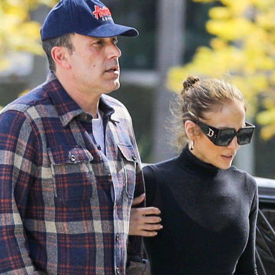 Jennifer Lopez and Ben Affleck got a flat tire while driving around Los Angeles with their kids