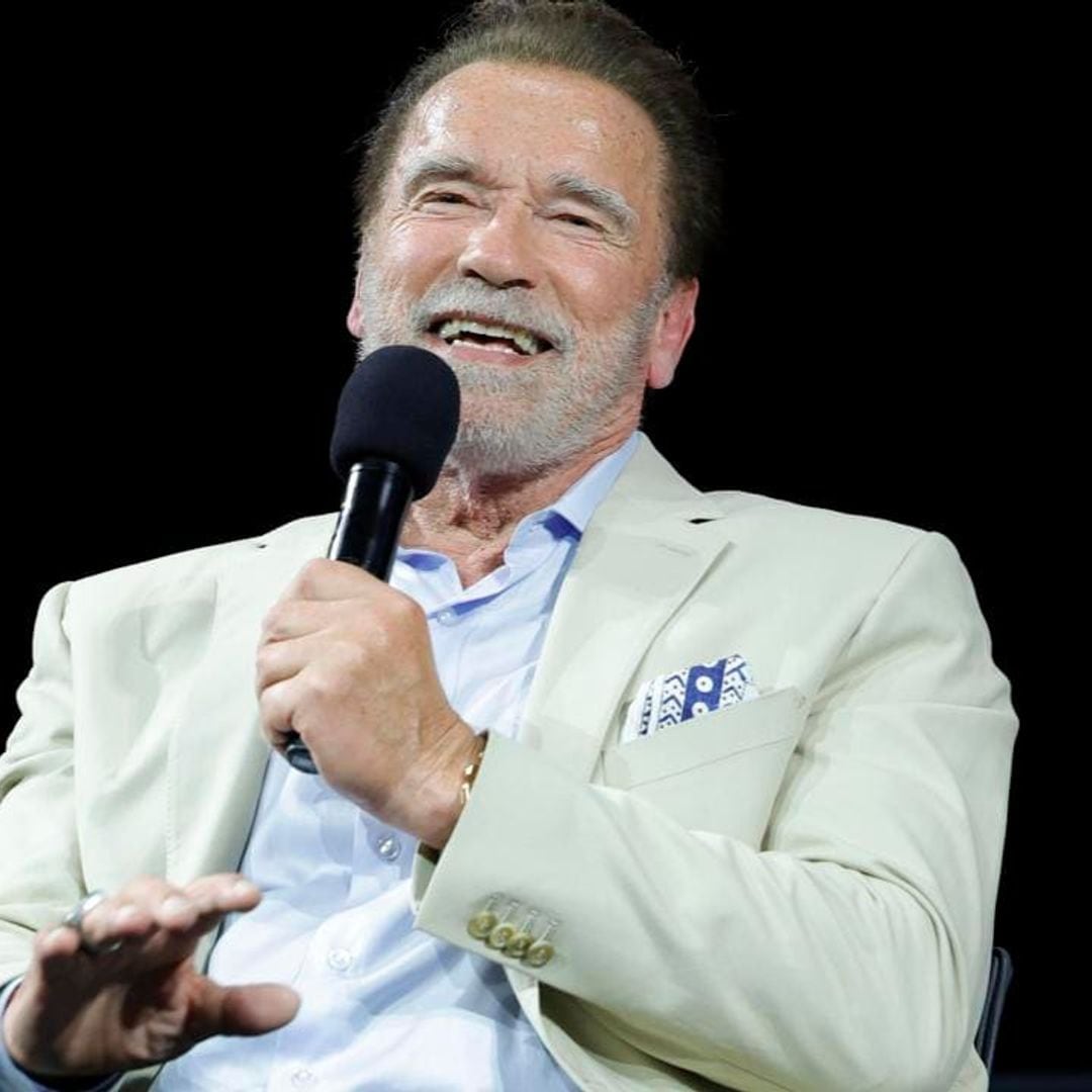 Arnold Schwarzenegger gives us a pet update, featuring his donkey, pig and dog
