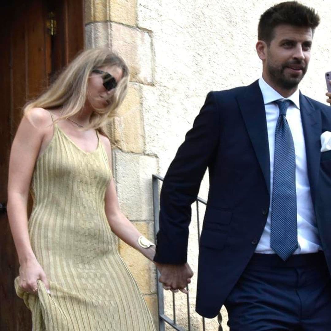 Clara Chía wears Victoria Beckham dress to celebrate wedding of Piqué’s brother