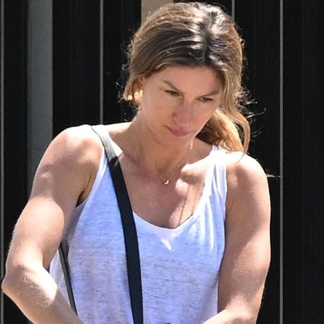 Gisele Bündchen shows off toned biceps after leaving her gym in Miami