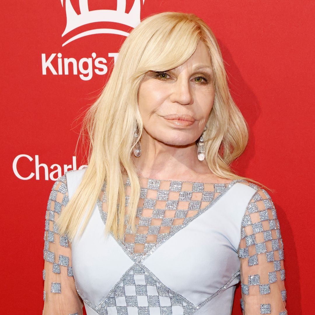 Donatella Versace added inches to her height in sky-high heels at Anna Wintour's pre-Met Gala party