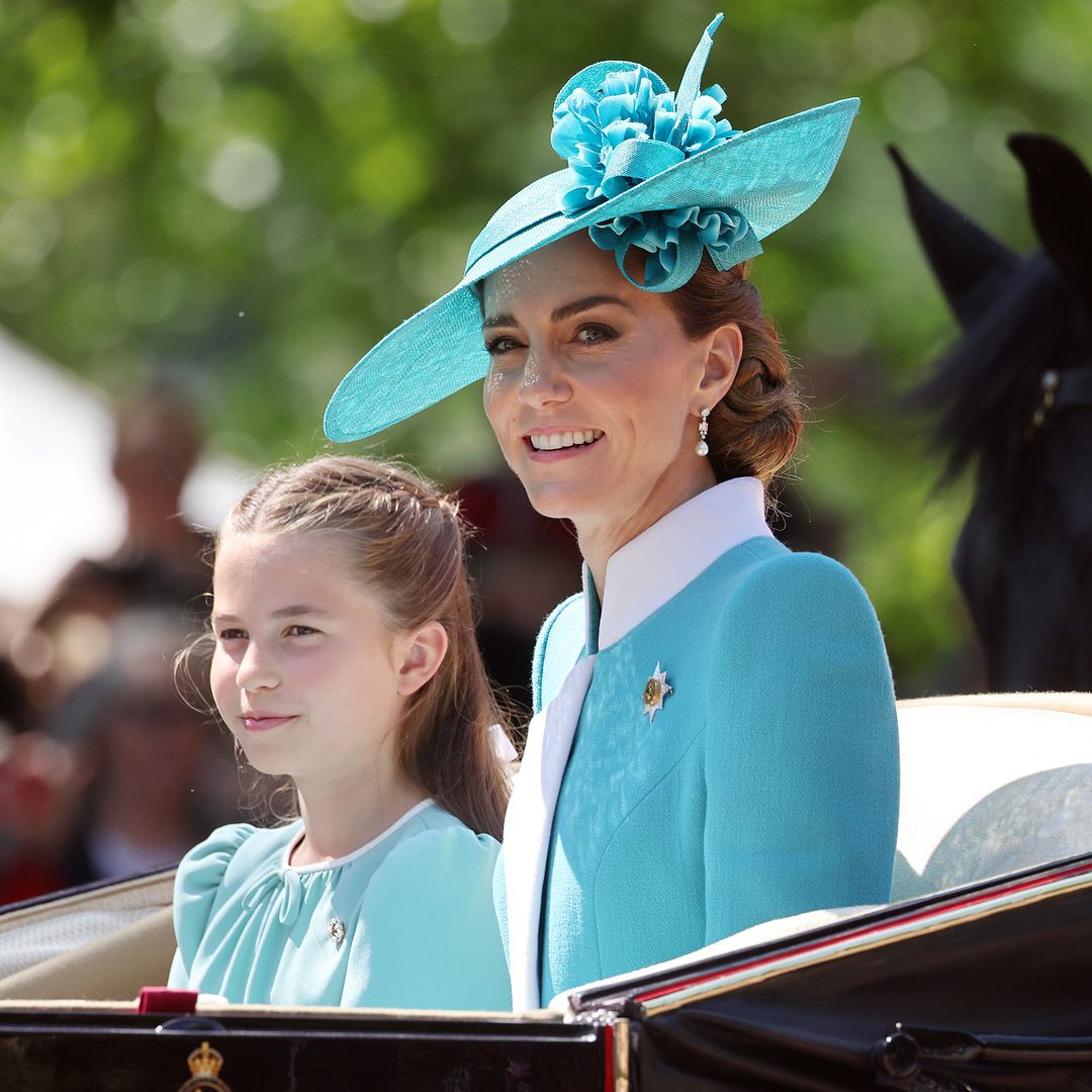 Kate Middleton and Princess Charlotte shine in matching velvet bow half-up hairstyles at Buckingham Palace Christmas lunch