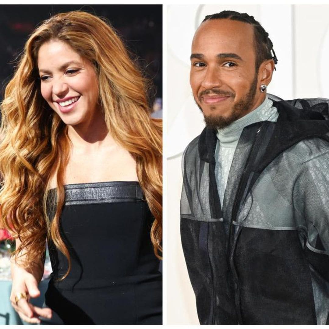 Shakira and Lewis Hamilton were all smiles crossing paths in Miami restaurant
