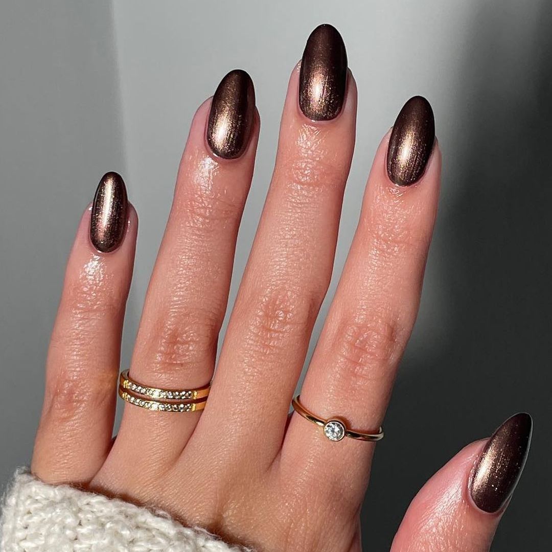 nails for brown dress 9 Chocolate manicure ideas: the irresistible nail trend Fall 2025 Size:Size 6 / XS then good to go Price_$50 & Up Zapaka Women Simple Ivory