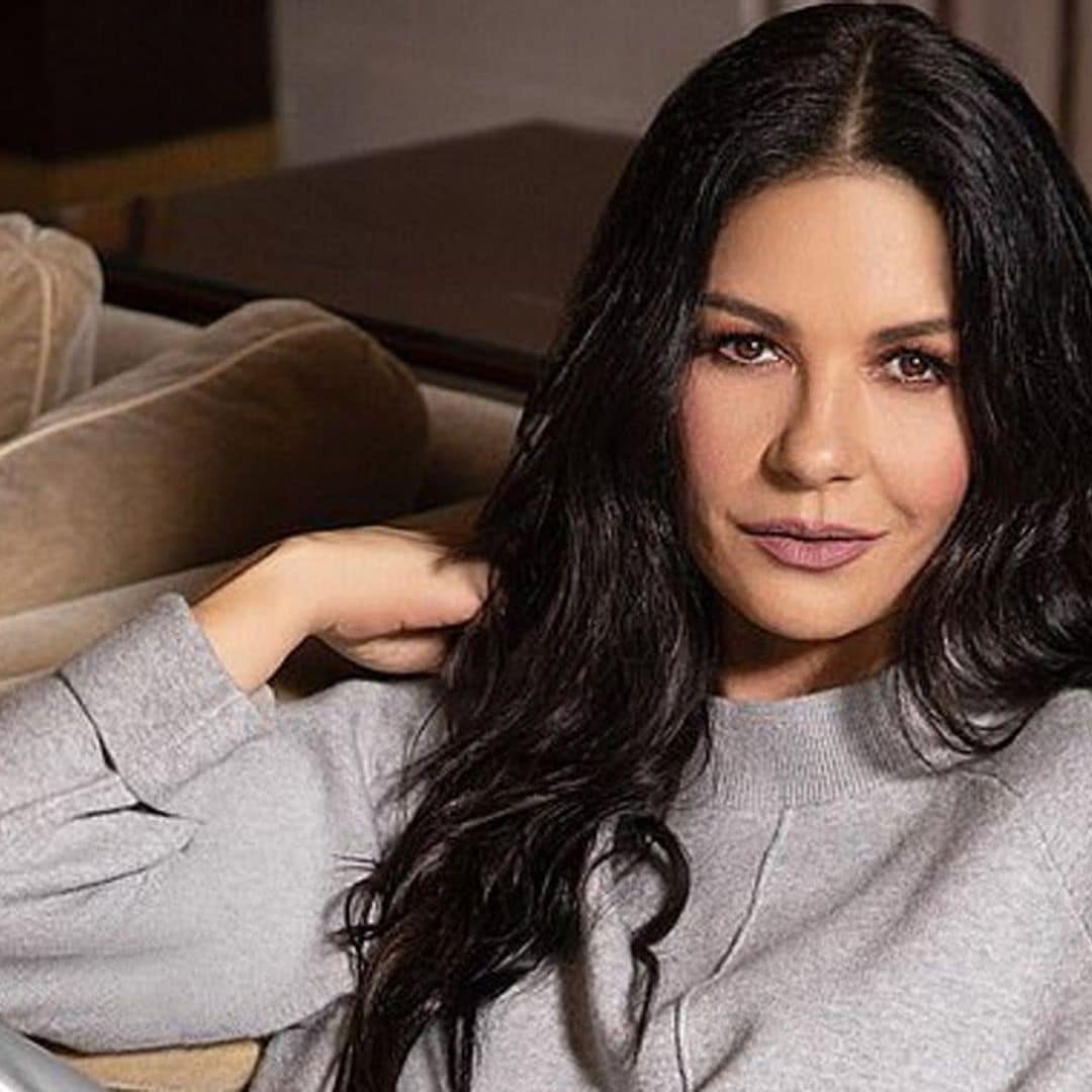 Catherine Zeta-Jones turned her massive walk-in closet into a fashion runway