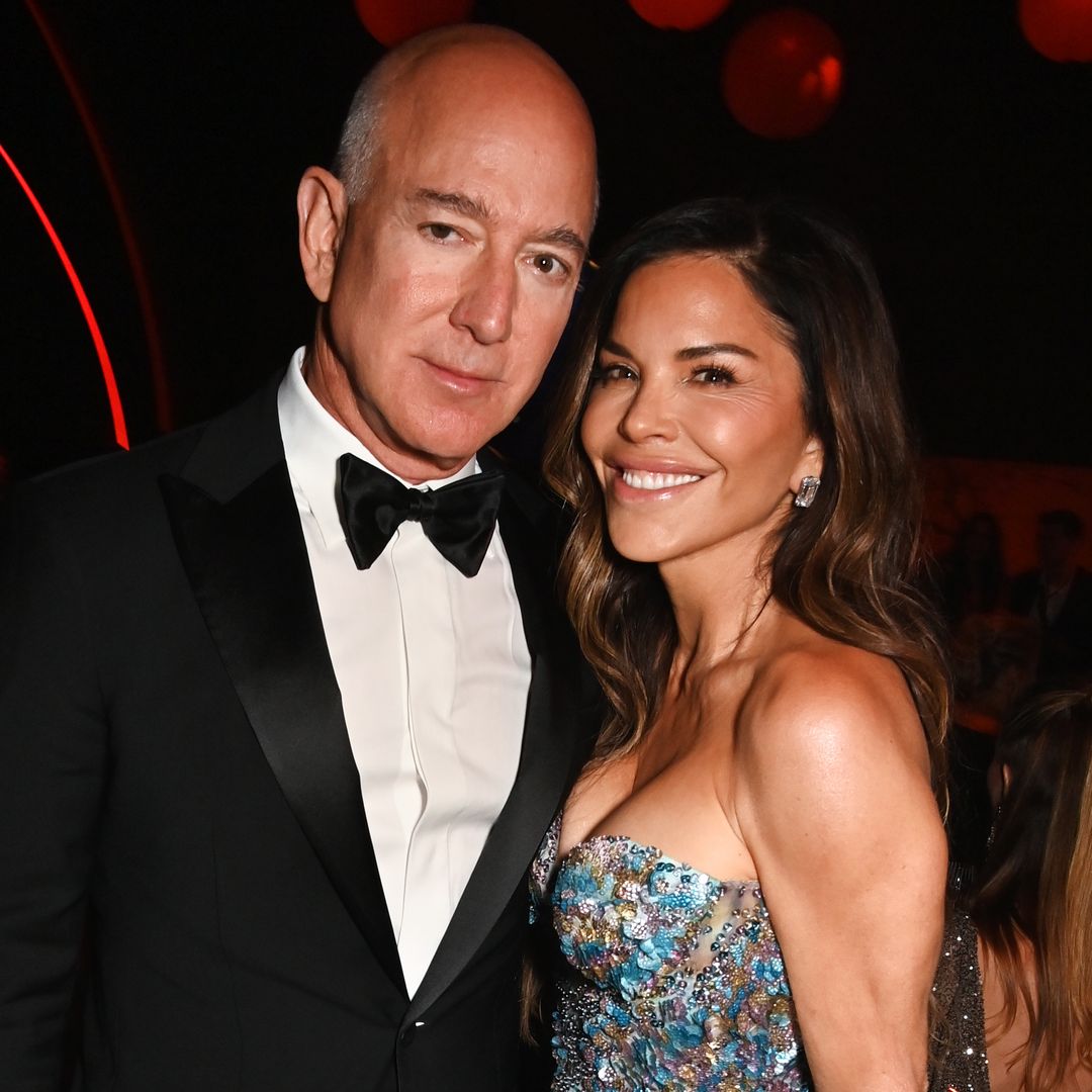 Lauren Sanchez & Jeff Bezos rock soft pastels on pre-wedding date night