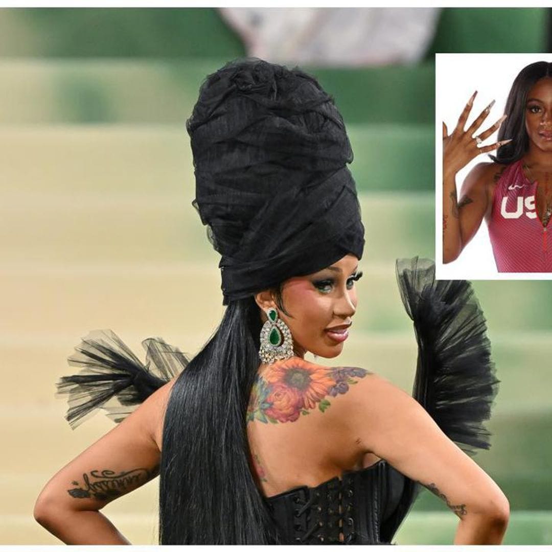 Cardi B and Sha’Carri get their nails done while promoting the 2024 Summer Olympics