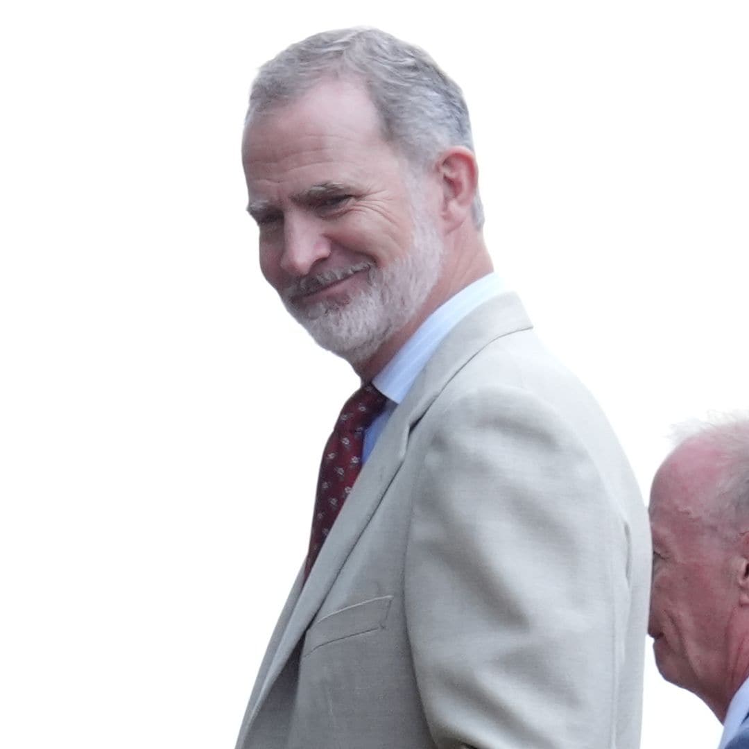 Spain's King Felipe supports Carlos Alcaraz at Wimbledon in Royal Box with the Prince and Princess of Wales