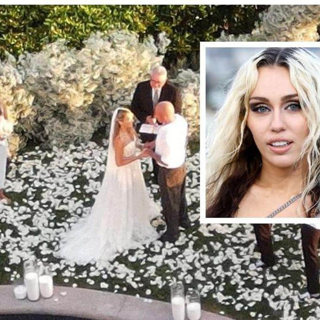See Miley Cyrus as Maid of Honor at her mom Tish Cyrus’ wedding: Pics