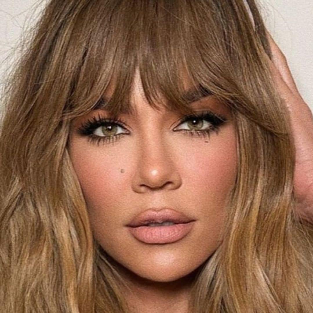 Khloé Kardashian’s new hair transformation: Golden brown hair and bangs