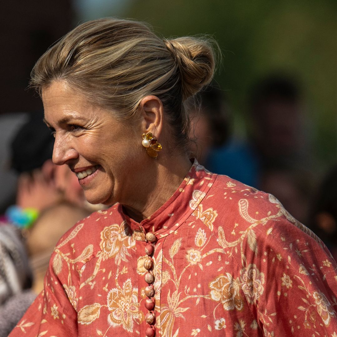 Queen Máxima’s romantic pink dress has one detail that makes it perfect for fall