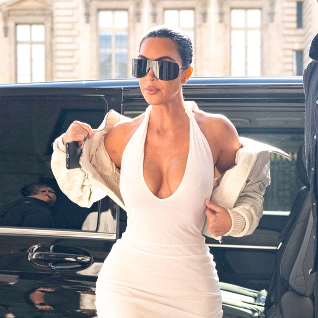 Kim Kardashian’s white Paris look is all about her curves