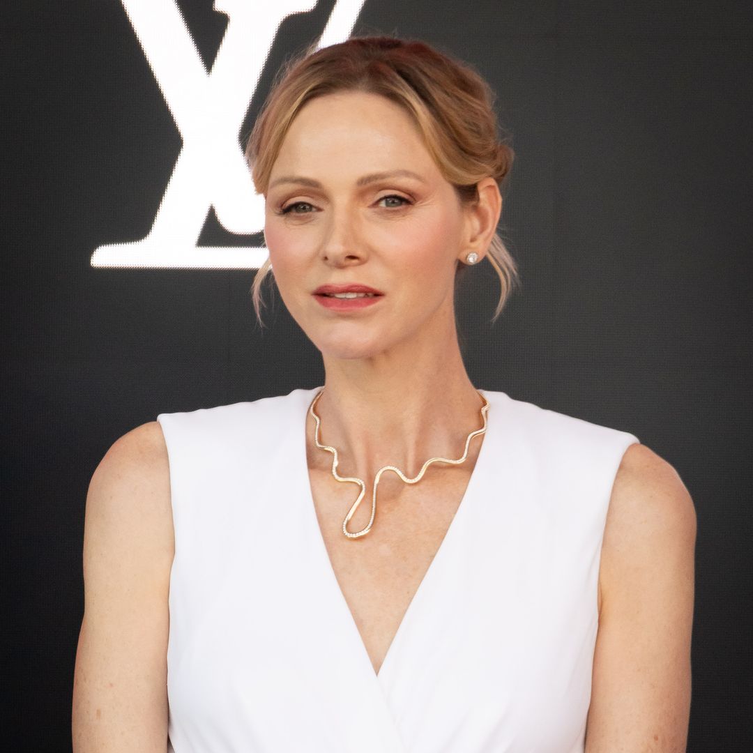 Princess Charlene steps out in chic tweed dress and classic nude pumps for Monaco engagement